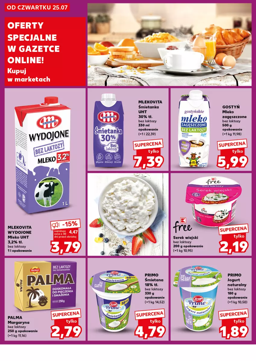 Gazetka promocyjna Kaufland - Kaufland - ważna 29.07 do 31.07.2024 - strona 24 - produkty: Deser, Jogurt, Jogurt naturalny, Margaryna, Mleko, Mlekovita, Palma, Piec, Ser, Serek, Serek wiejski