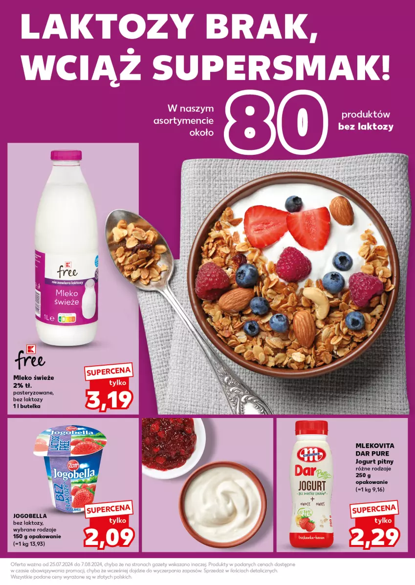 Gazetka promocyjna Kaufland - Kaufland - ważna 29.07 do 31.07.2024 - strona 25 - produkty: Bell, Bella, Jogobella, Jogurt, Jogurt pitny, Mleko, Mlekovita, Pur