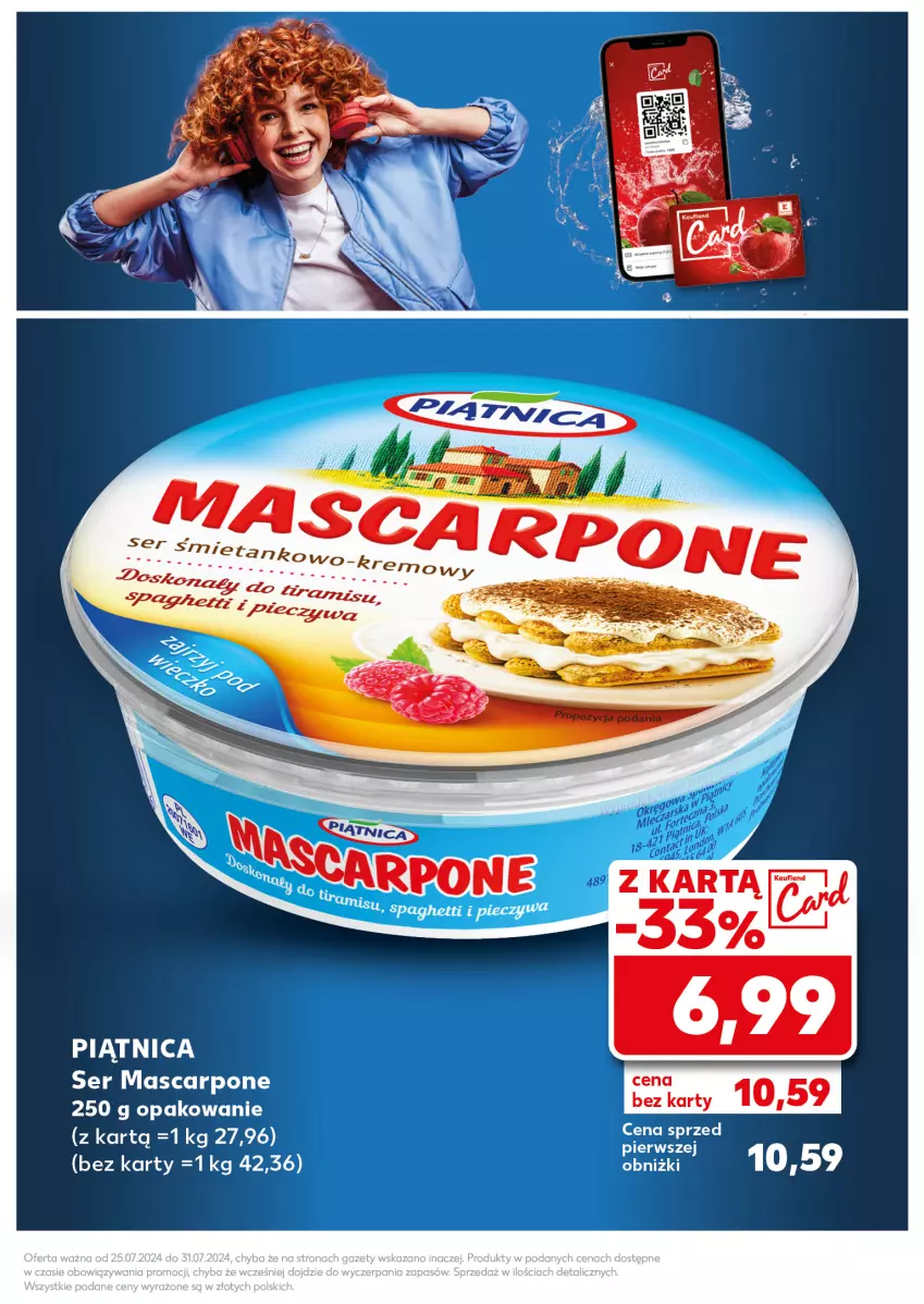 Gazetka promocyjna Kaufland - Kaufland - ważna 29.07 do 31.07.2024 - strona 5 - produkty: Mascarpone, Piątnica, Ser