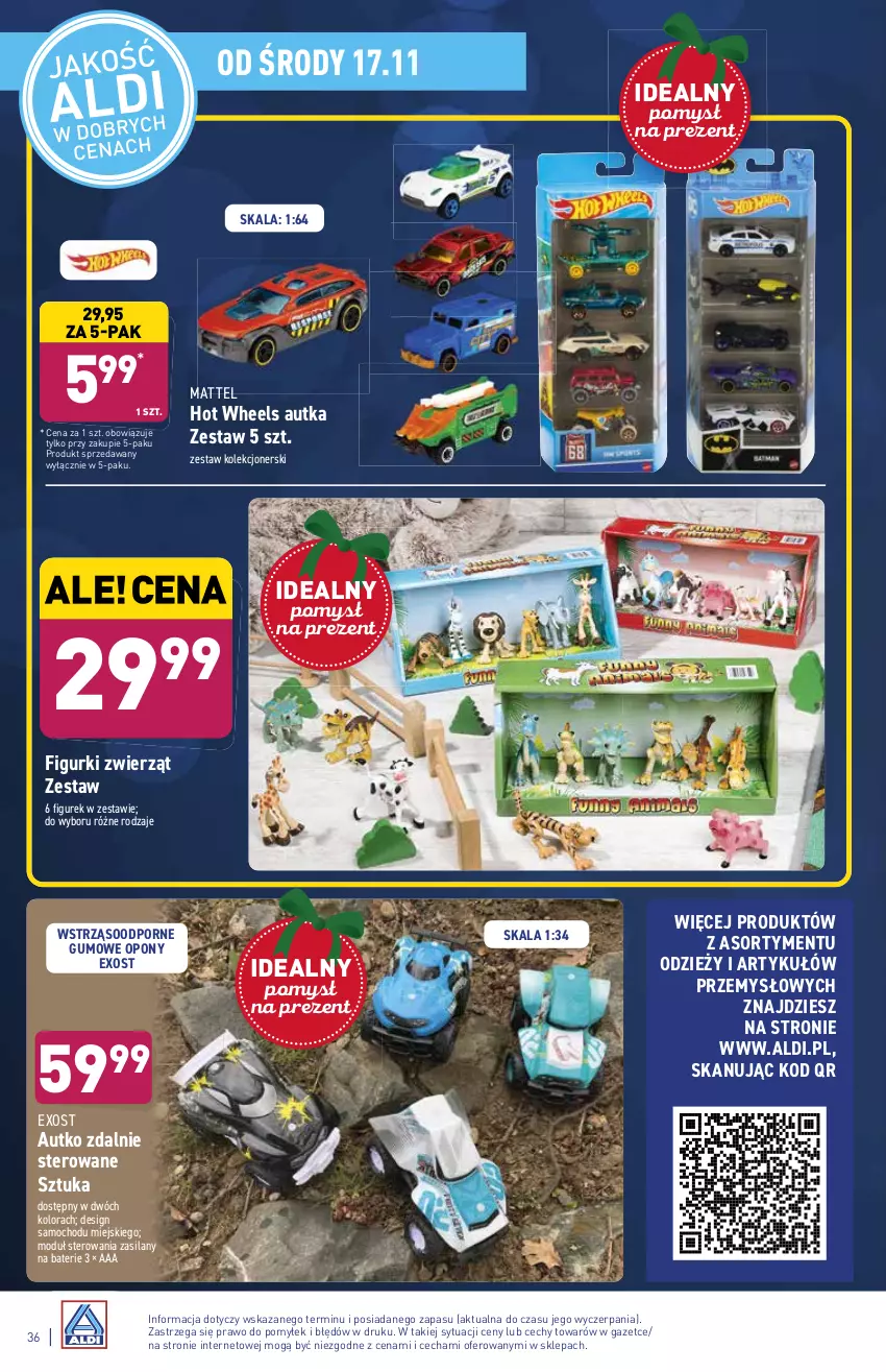 Gazetka promocyjna Aldi - ważna 15.11 do 20.11.2021 - strona 36 - produkty: Hot Wheels, Mattel, Opony, Por, Silan