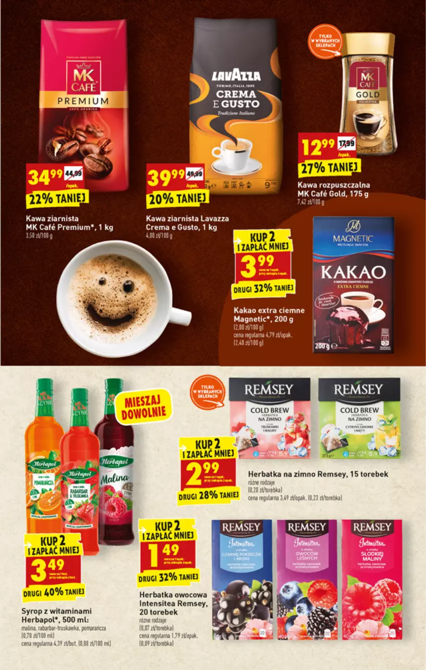 Gazetka promocyjna Biedronka - W tym tygodniu - ważna 14.06 do 19.06.2021 - strona 35 - produkty: Herbapol, Kakao, Kawa, Kawa ziarnista, Lavazza, Syrop, Tarta