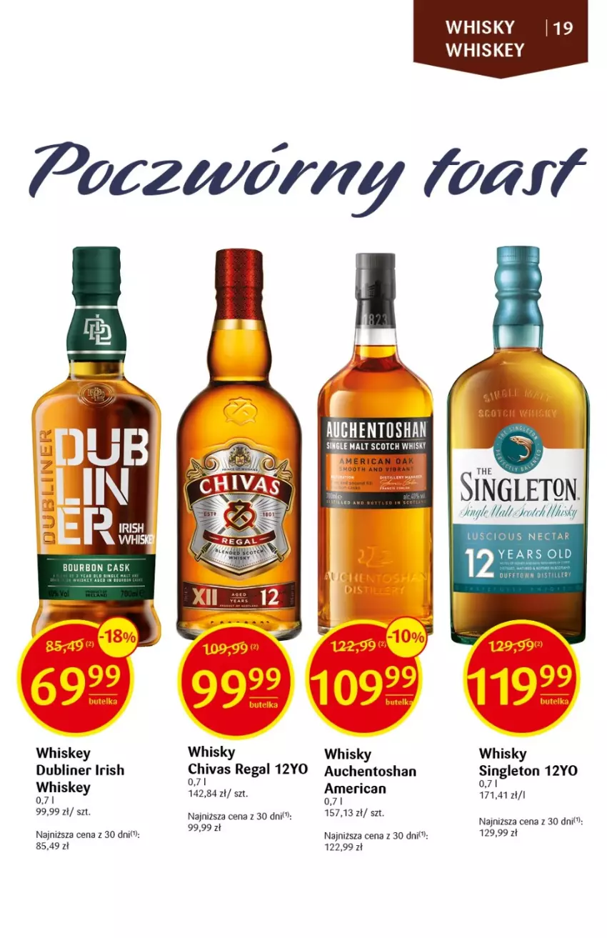 Gazetka promocyjna Delikatesy Centrum - DeliBarek DC30/31 - ważna 03.08 do 16.08.2023 - strona 19 - produkty: Whiskey, Whisky