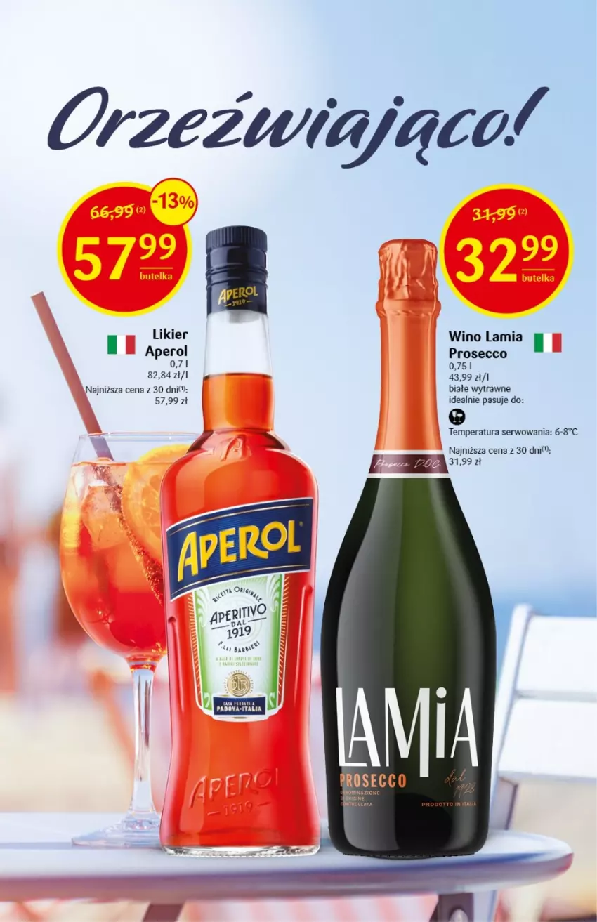 Gazetka promocyjna Delikatesy Centrum - DeliBarek DC30/31 - ważna 03.08 do 16.08.2023 - strona 22 - produkty: Aperol, Likier, Prosecco, Ser, Wino