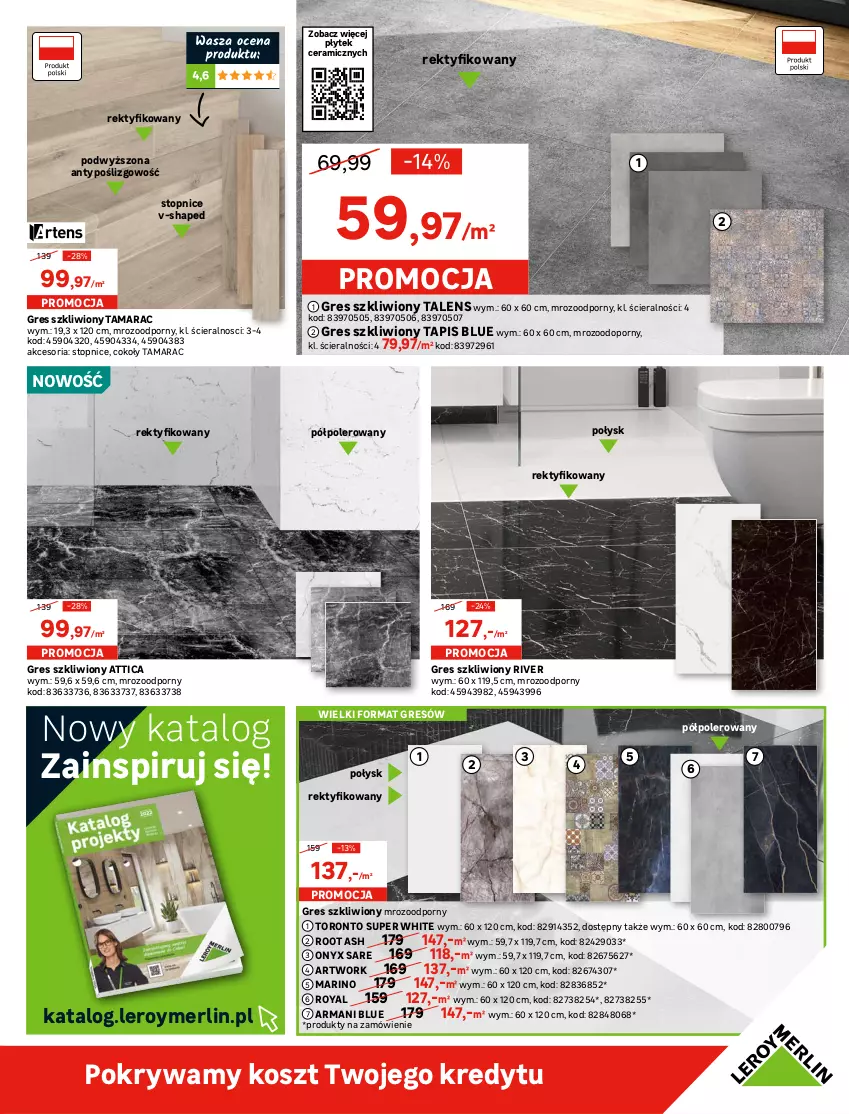 Gazetka promocyjna Leroy Merlin - Gazetka Leroy Merlin - ważna 01.06 do 23.06.2022 - strona 13 - produkty: Glazura, Gres, Gres szkliwiony, Kosz, Lazur, Pokrywa, Por, Top