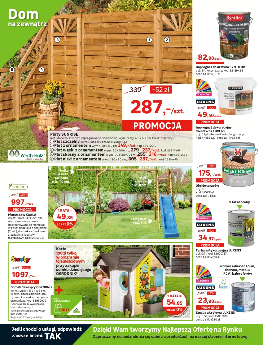 Gazetka promocyjna Leroy Merlin - Gazetka Leroy Merlin - ważna 01.06 do 23.06.2022 - strona 8 - produkty: Beckers, Dekoral, Designer Colour, Dulux, Dzieci, Fa, Farba do wnętrz, Gra, Grunt, Inka, Luxens, Olej, Por, Sos, Szal