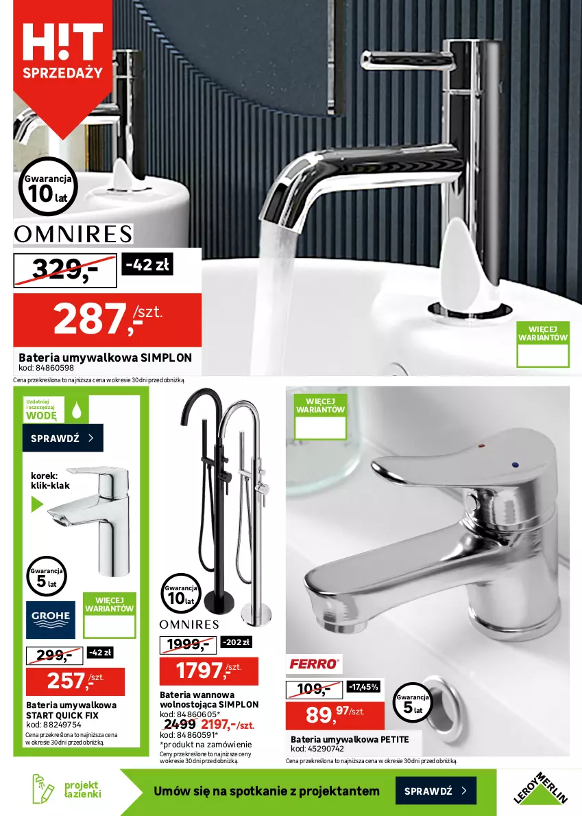 Gazetka promocyjna Leroy Merlin - Gazetka Leroy Merlin - ważna 30.12.2025 do 27.01.2026 - strona 3 - produkty: Bateria, Bateria umywalkowa, Bateria wannowa, Drzwi, Korpusy, Lakier, Lustro, Lustro w ramie, Słupek, Szafka, Szafka pod umywalkę, Umywalka