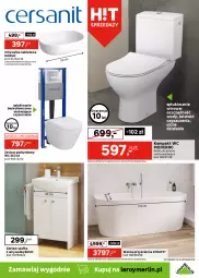Gazetka promocyjna Leroy Merlin - Gazetka Leroy Merlin - Gazetka - ważna od 27.01 do 27.01.2026 - strona 9 - produkty: Kompakt WC, Zestaw podtynkowy WC, Wanna, Szafka, Zestaw natryskowy, Umywalka