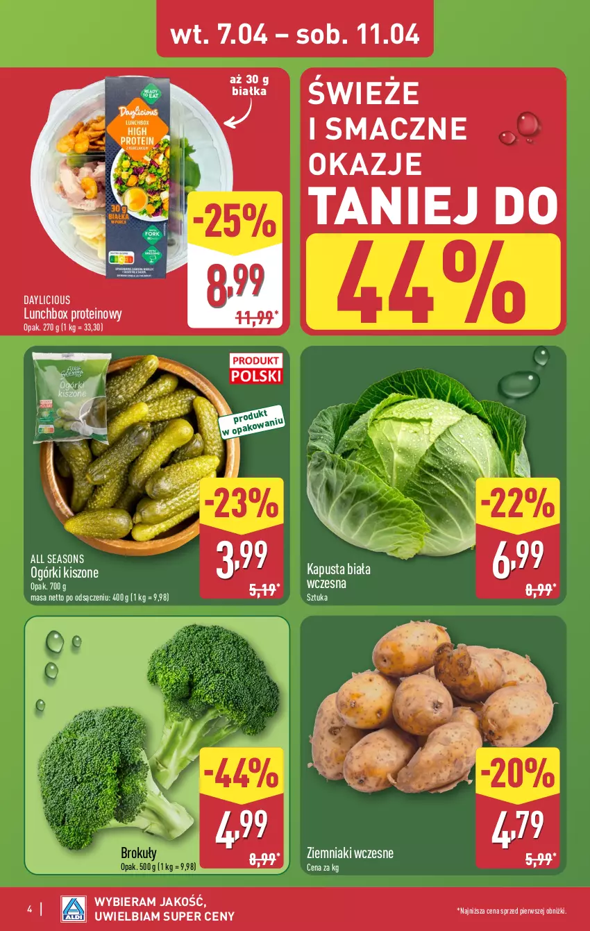 Gazetka promocyjna Aldi - Pełna oferta - ważna 07.04 do 11.04.2026 - strona 4 - produkty: All Seasons, Brokuły, Ziemniaki