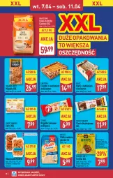 Gazetka promocyjna Aldi - Pełna oferta - Gazetka - ważna od 11.04 do 11.04.2026 - strona 18 - produkty: Ciastka, Kawa ziarnista, Migdały, Kawa, Tortilla, Melvit, Płatki owsiane, Lack, Sezam, 7 Days, Piast, Rogal, Rurki, Gofry, Kakao