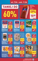 Gazetka promocyjna Aldi - Pełna oferta - Gazetka - ważna od 11.04 do 11.04.2026 - strona 7 - produkty: Kurczak, Sałatka, Makaron, Top, Ser, Mielonka tyrolska, Parówki, Kiełbasa szynkowa, Kopytka, Sałat, Smalec, Boczek, Frankfurterki, Kiełbasa, Danie gotowe