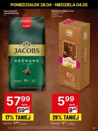 Gazetka promocyjna Delikatesy Centrum - Franczyza DC18 Poniedziałek - Gazetka - ważna od 04.05 do 04.05.2025 - strona 35 - produkty: Rum, Kawa ziarnista, Kawa, Jacobs, Herbata