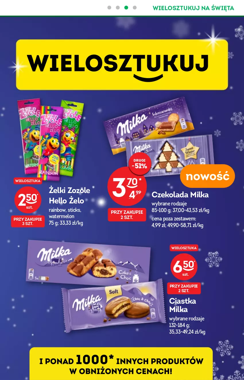 Gazetka promocyjna Żabka - ważna 24.11 do 30.12.2021 - strona 18 - produkty: Ciastka, Czekolada, Melon, Milka