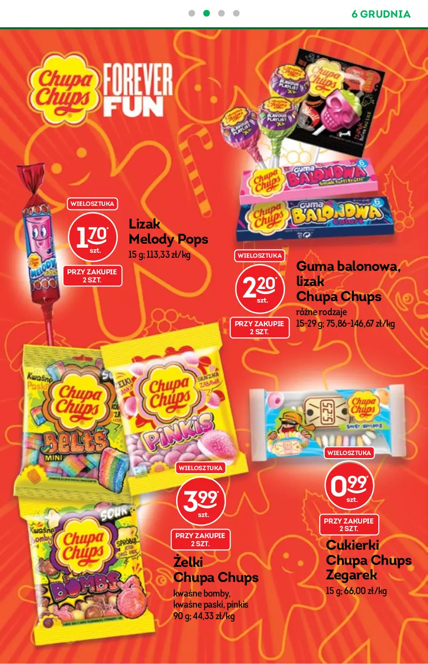 Gazetka promocyjna Żabka - ważna 24.11 do 30.12.2021 - strona 21 - produkty: Chupa Chups, Cukier, Cukierki, Lody, Zegar, Zegarek