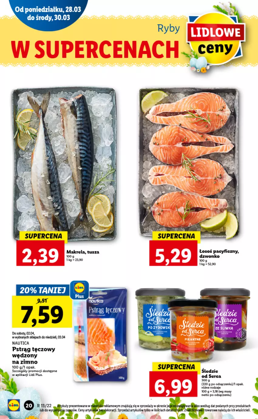 Gazetka promocyjna Lidl - GAZETKA - ważna 28.03 do 30.03.2022 - strona 20 - produkty: Pstrąg, Pstrąg tęczowy, Ser