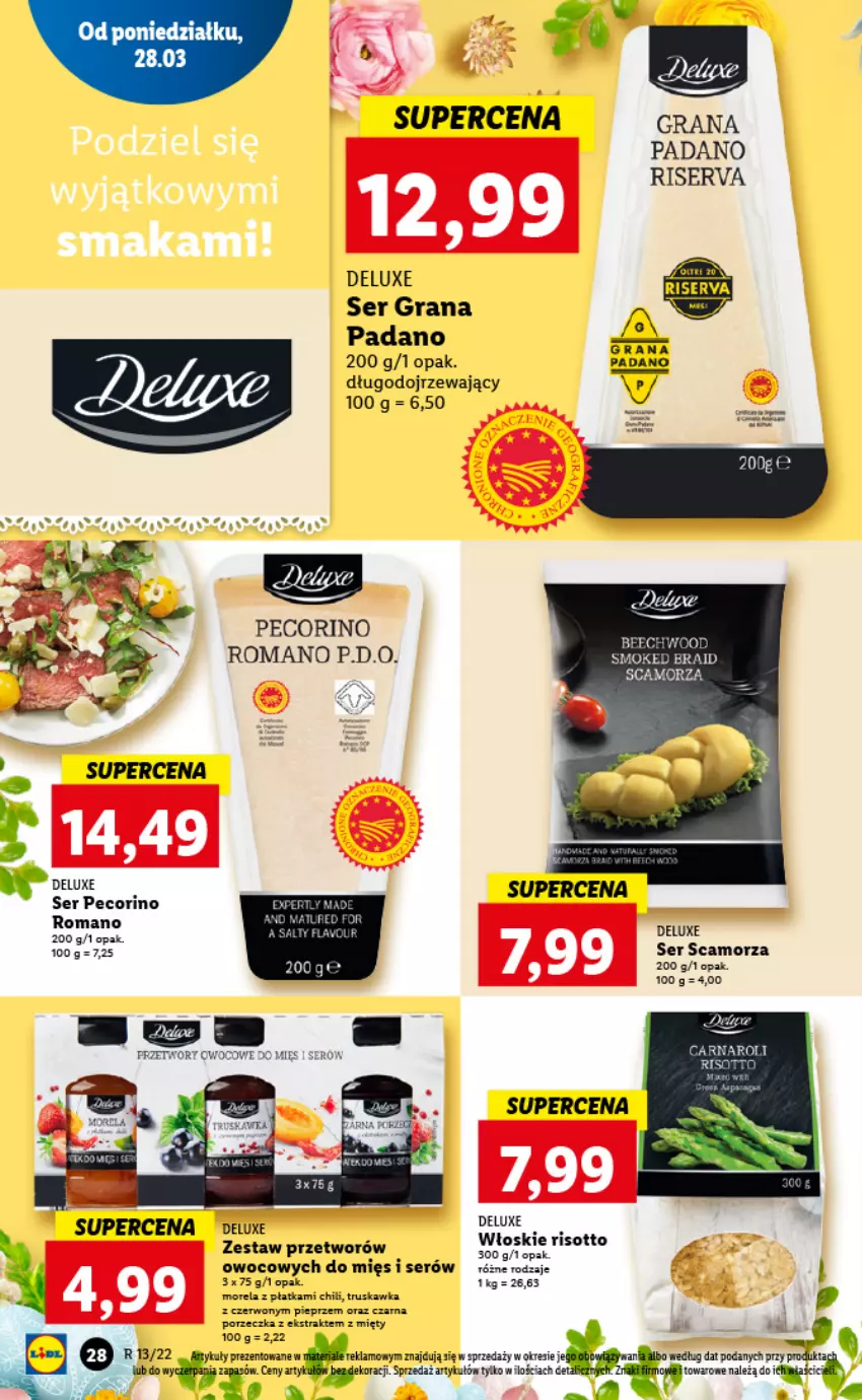 Gazetka promocyjna Lidl - GAZETKA - ważna 28.03 do 30.03.2022 - strona 28 - produkty: Gra, Noż, Pecorino, Pieprz, Scamorza, Ser