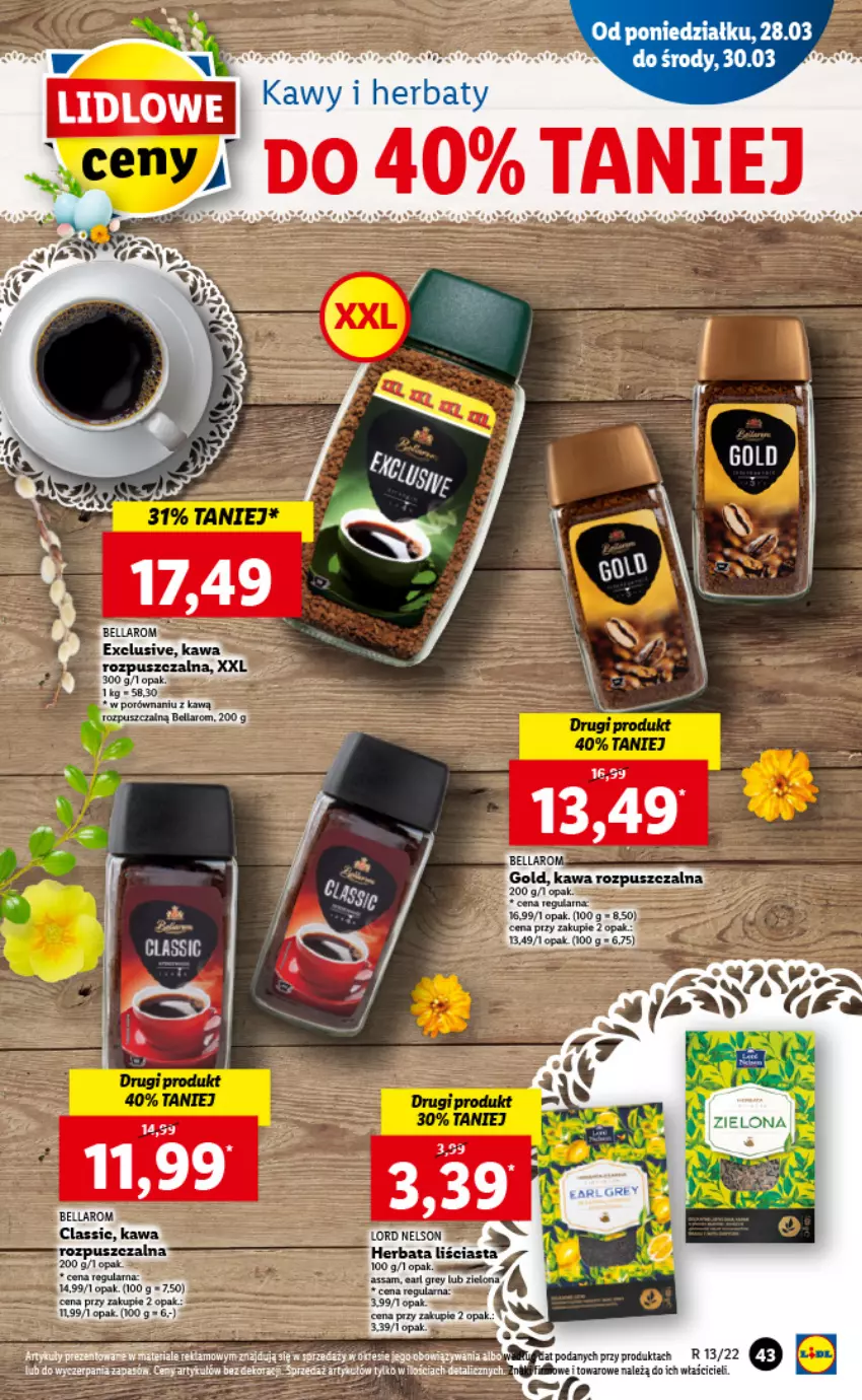 Gazetka promocyjna Lidl - GAZETKA - ważna 28.03 do 30.03.2022 - strona 43 - produkty: Herbata, Kawa, Kawa rozpuszczalna