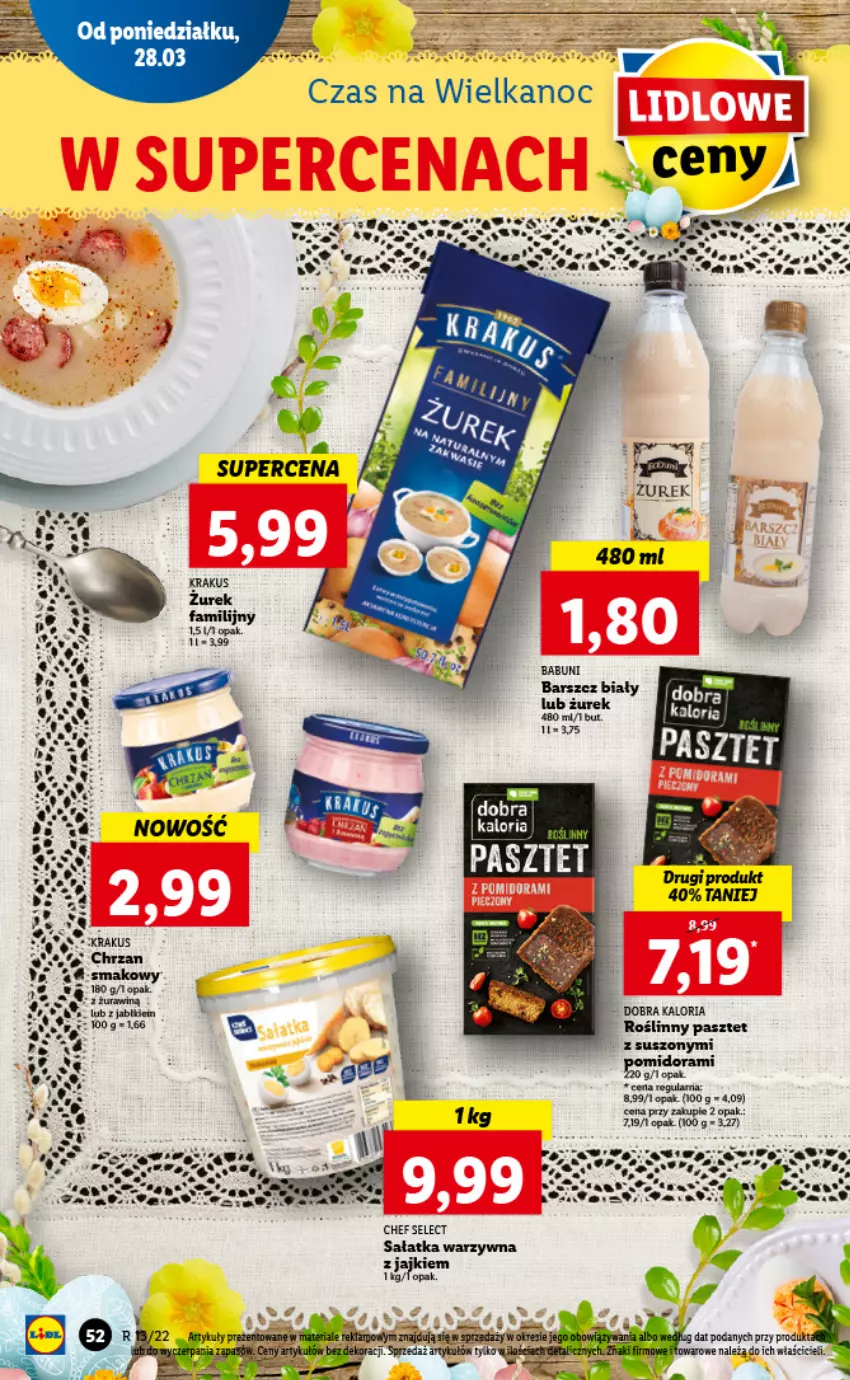 Gazetka promocyjna Lidl - GAZETKA - ważna 28.03 do 30.03.2022 - strona 52 - produkty: Babuni, Fa, Pasztet, Sałat, Sałatka, Sałatka warzywna