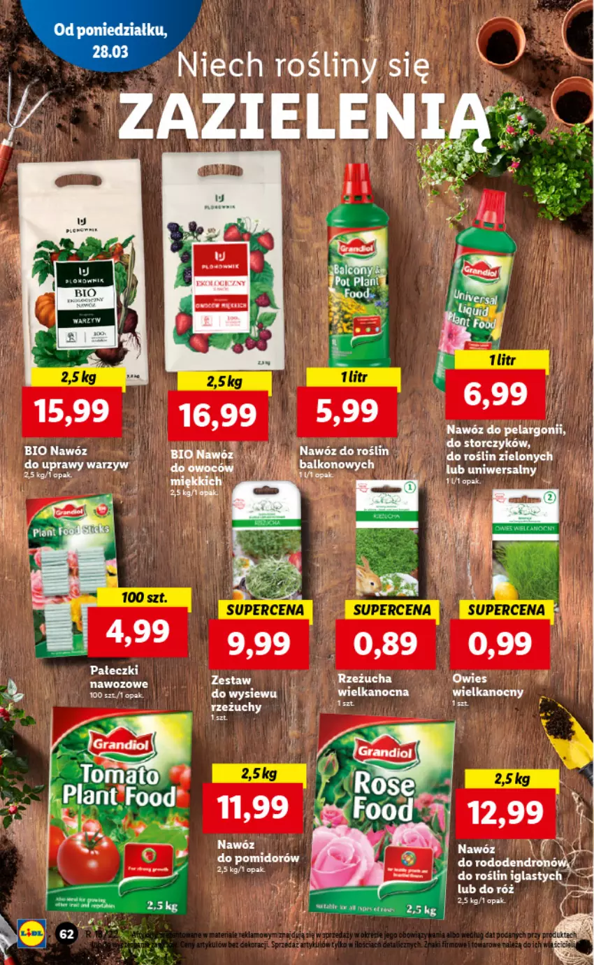 Gazetka promocyjna Lidl - GAZETKA - ważna 28.03 do 30.03.2022 - strona 62 - produkty: Nawóz, Rzeżucha, Storczyk