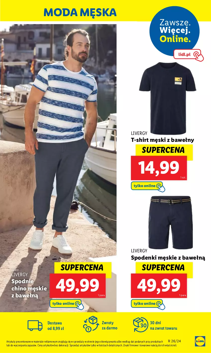 Gazetka promocyjna Lidl - GAZETKA - ważna 24.06 do 29.06.2024 - strona 17 - produkty: Moda, Spodnie, T-shirt