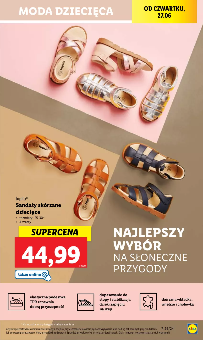 Gazetka promocyjna Lidl - GAZETKA - ważna 24.06 do 29.06.2024 - strona 25 - produkty: Dzieci, Moda, Sandał, Top