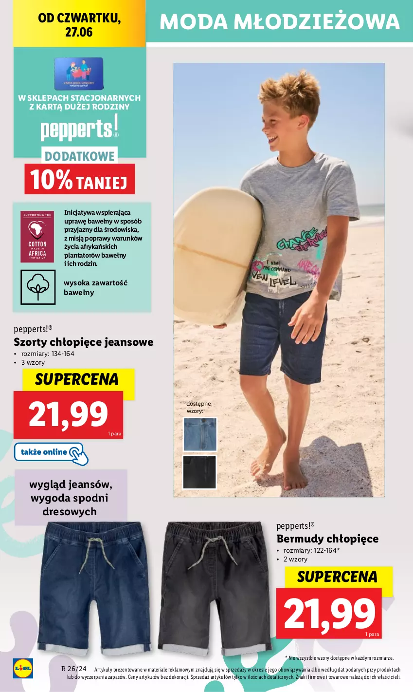 Gazetka promocyjna Lidl - GAZETKA - ważna 24.06 do 29.06.2024 - strona 28 - produkty: Bermudy, Chleb, Dres, Moda, Ser, Sok, Szorty