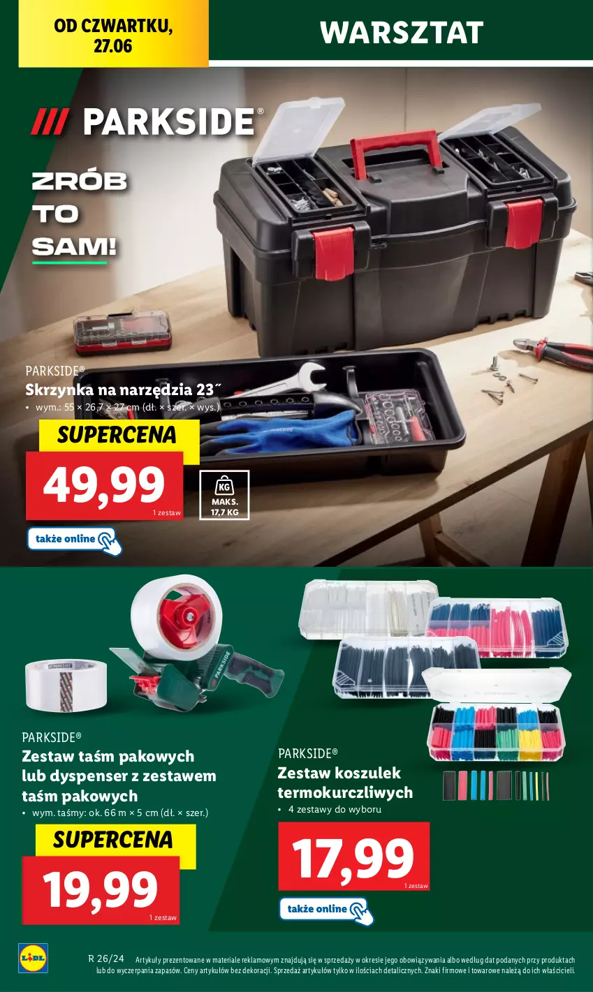 Gazetka promocyjna Lidl - GAZETKA - ważna 24.06 do 29.06.2024 - strona 36 - produkty: Kosz, Parkside, Ser