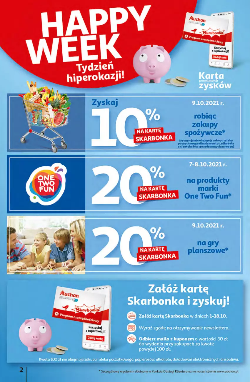 Gazetka promocyjna Auchan - Hiperoszczędzanie z kartą Skarbonka Hipermarkety - ważna 07.10 do 13.10.2021 - strona 2 - produkty: Gry, LG