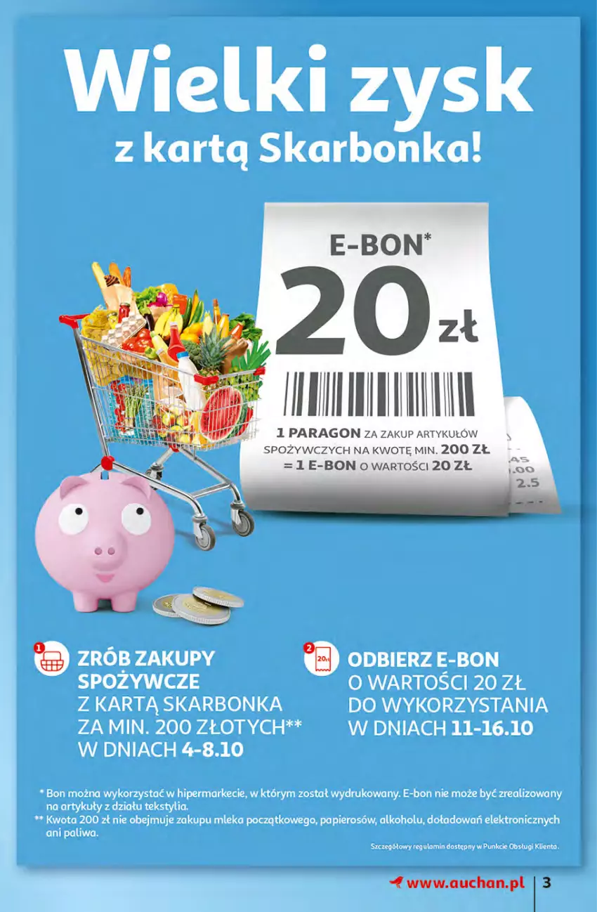 Gazetka promocyjna Auchan - Hiperoszczędzanie z kartą Skarbonka Hipermarkety - ważna 07.10 do 13.10.2021 - strona 3 - produkty: Papier