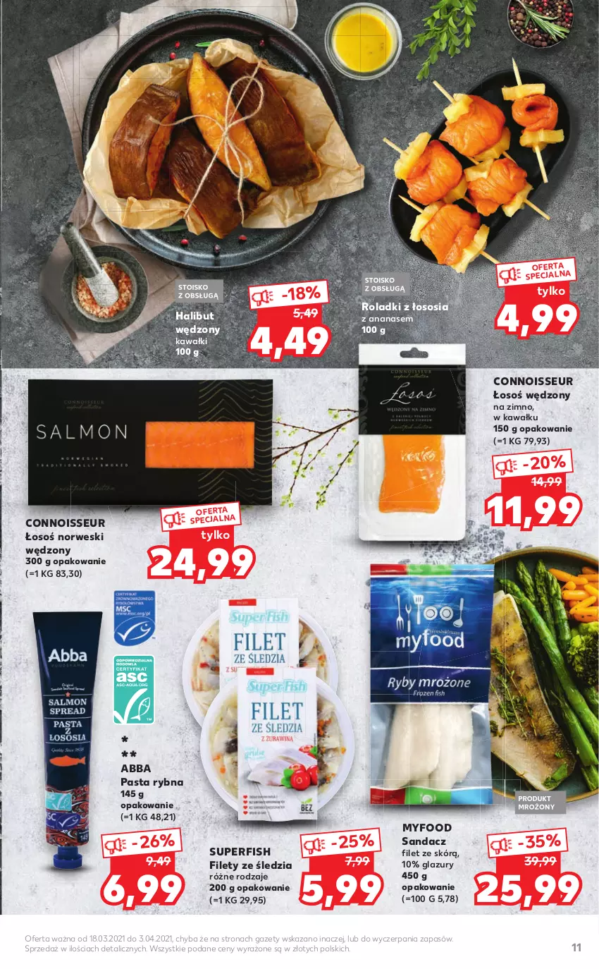 Gazetka promocyjna Kaufland - Dodatek WIELKANOC - ważna 18.03 do 03.04.2021 - strona 11 - produkty: Ananas, Halibut, Kawa, Lazur, Sandacz, Sandacz filet, Sos