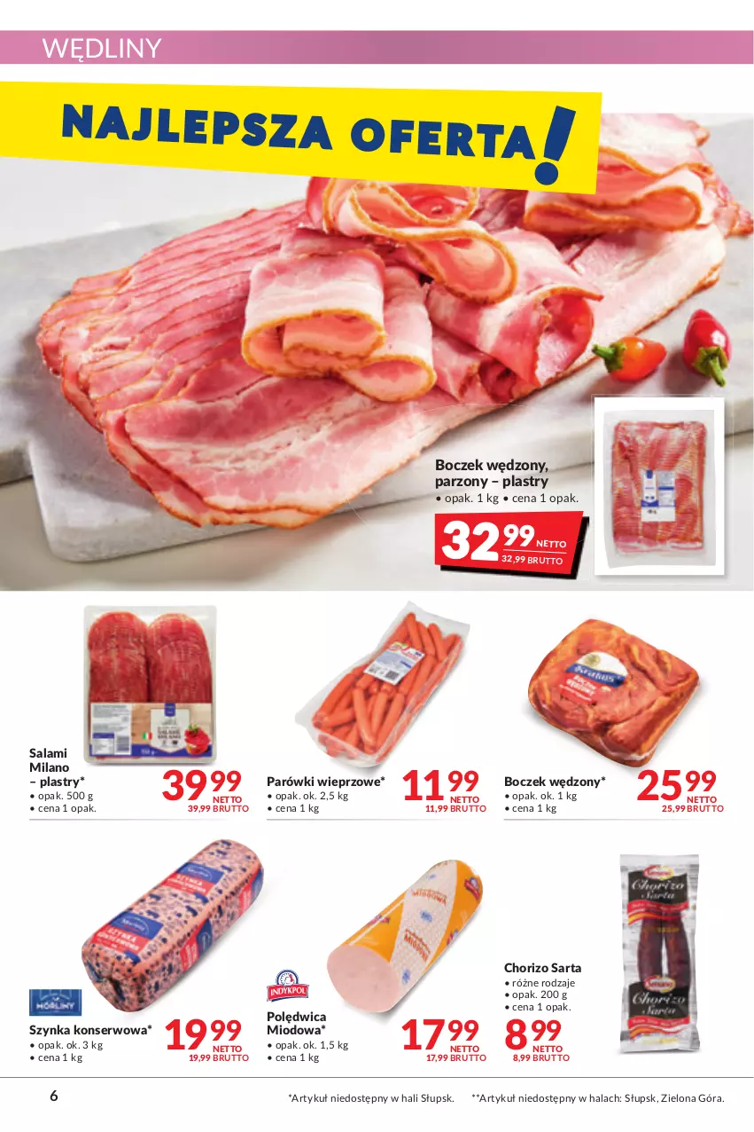 Gazetka promocyjna Makro - [Oferta promocyjna] Artykuły spożywcze i przemysłowe - ważna 26.07 do 08.08.2022 - strona 6 - produkty: Boczek, Parówki, Polędwica, Salami, Ser, Szynka, Szynka konserwowa