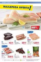 Gazetka promocyjna Makro - [Oferta promocyjna] Artykuły spożywcze i przemysłowe - Gazetka - ważna od 08.08 do 08.08.2022 - strona 4 - produkty: Glazura, Halibut, Por, Ryby i owoce morza, Tusz, Owoce morza, Owoce, Mintaj, Dorsz, Małże, Lazur, Omułki jadalne