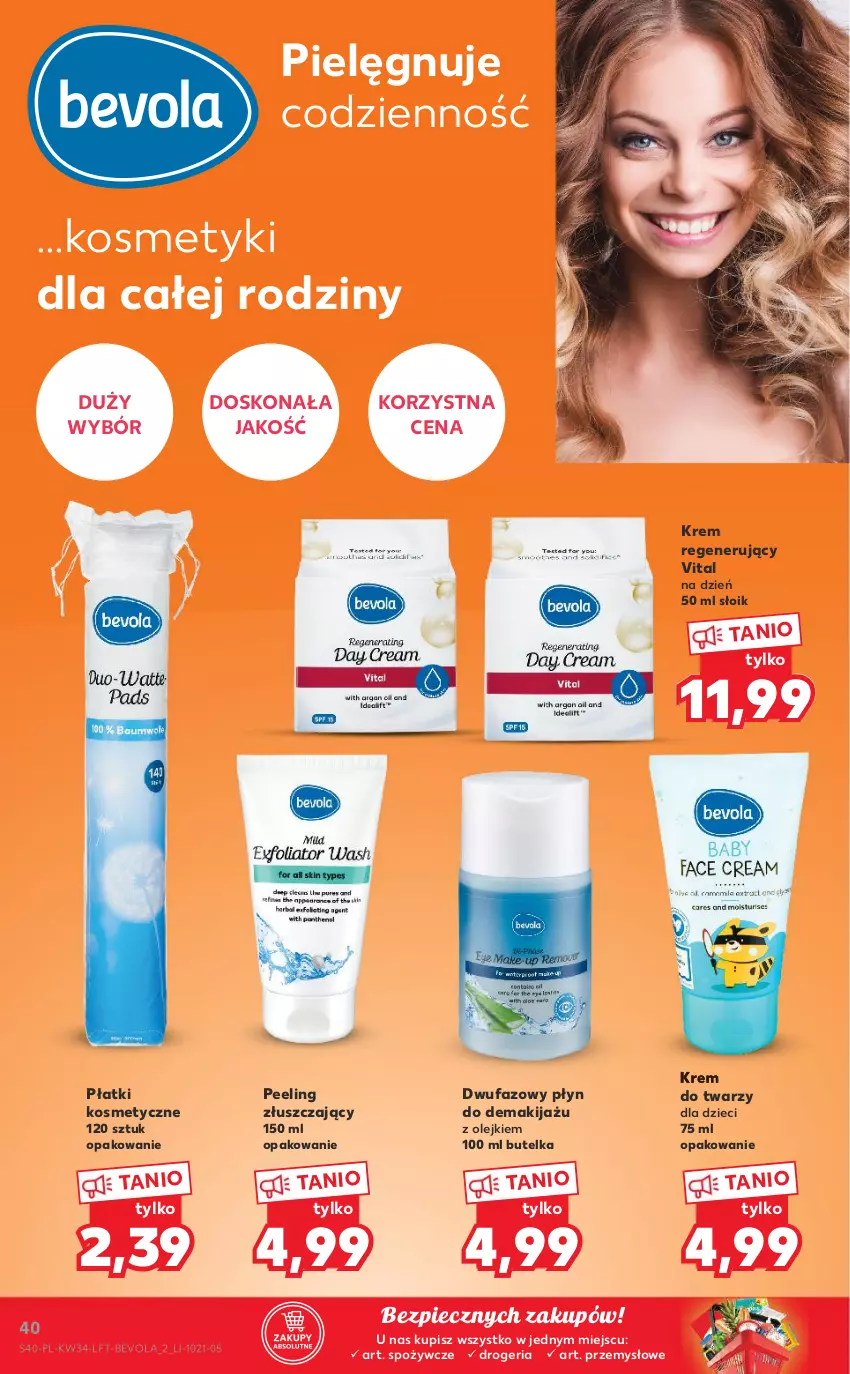 Gazetka promocyjna Kaufland - OFERTA TYGODNIA - ważna 26.08 do 01.09.2021 - strona 40 - produkty: Dzieci, Fa, Krem do twarzy, Krem regenerujący, Makijaż, Olej, Peeling, Piec, Płatki kosmetyczne