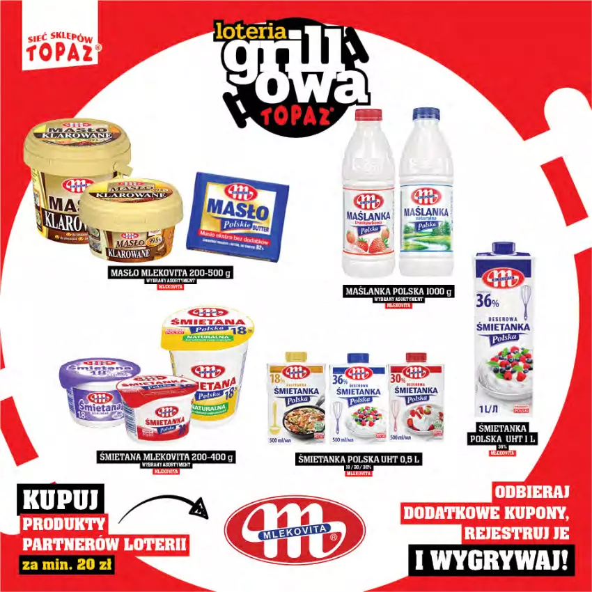 Gazetka promocyjna Topaz - Gazetka - ważna 25.04 do 15.06.2025 - strona 10 - produkty: Deser, Fa, Gry, Masło, Mleko, Mlekovita, Ser