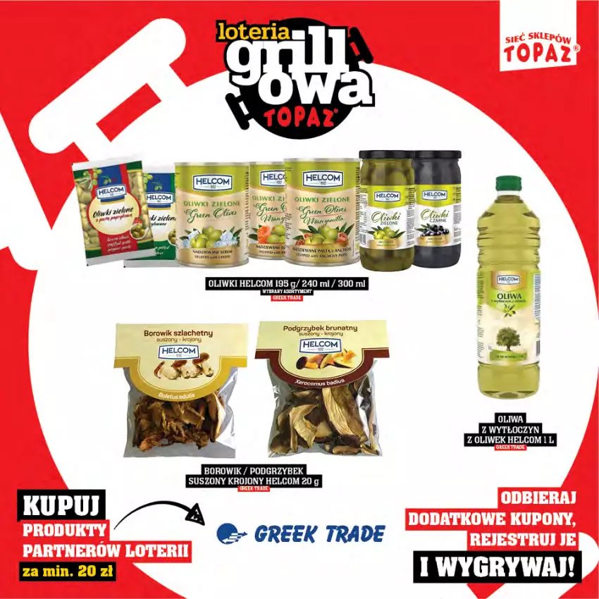 Gazetka promocyjna Topaz - Gazetka - ważna 25.04 do 15.06.2025 - strona 29 - produkty: HELCOM, LG, Oliwki, Oliwki zielone