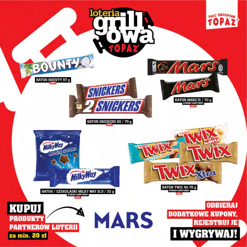 Gazetka promocyjna Topaz - Gazetka - ważna 25.04 do 15.06.2025 - strona 51 - produkty: Baton, Gry, Mars, Milky Way