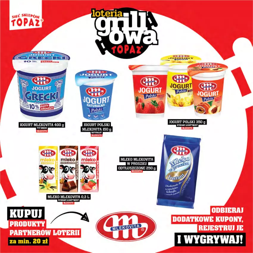 Gazetka promocyjna Topaz - Gazetka - ważna 25.04 do 15.06.2025 - strona 8 - produkty: Jogurt, Mleko, Mlekovita