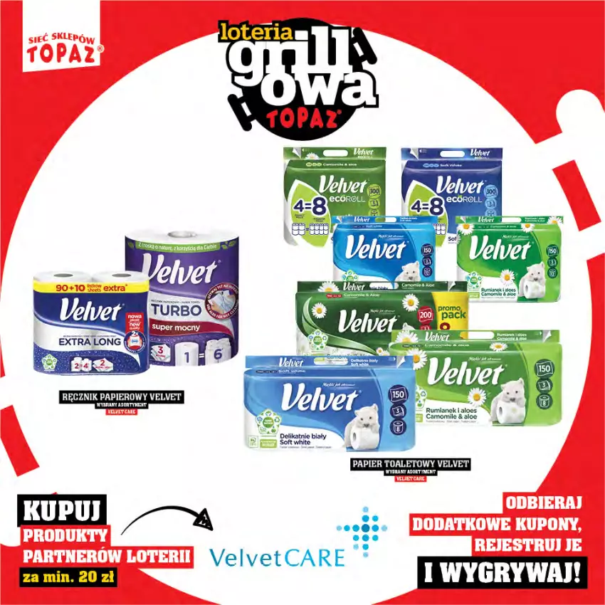 Gazetka promocyjna Topaz - Gazetka - ważna 25.04 do 15.06.2025 - strona 88 - produkty: Gry, Papier, Papier toaletowy, Ręcznik, Velvet