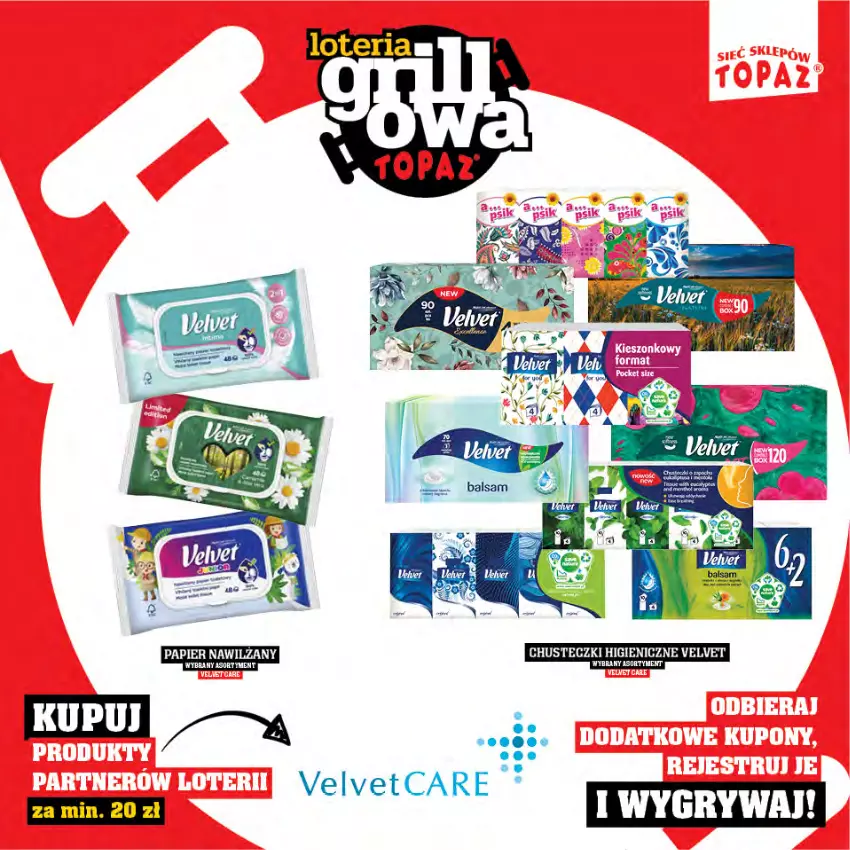 Gazetka promocyjna Topaz - Gazetka - ważna 25.04 do 15.06.2025 - strona 89 - produkty: Chusteczki, Gry, Papier, Velvet