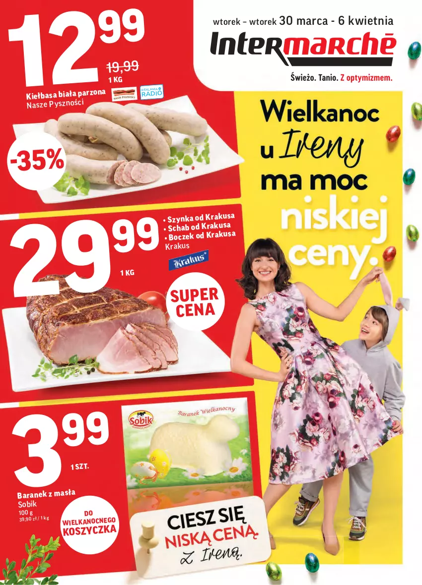 Gazetka promocyjna Intermarche - Wielkanoc - ważna 30.03 do 06.04.2021 - strona 1 - produkty: Boczek, Kosz