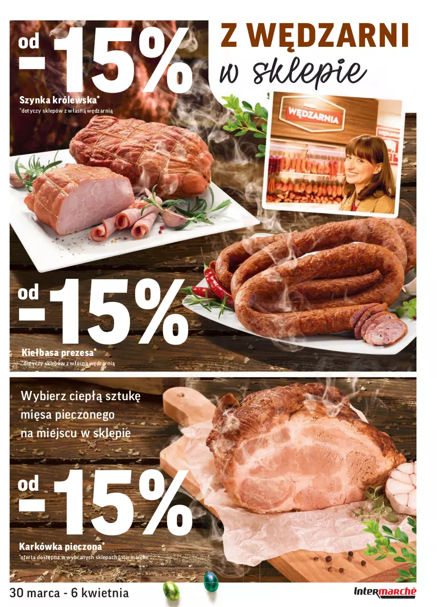 Gazetka promocyjna Intermarche - Wielkanoc - ważna 30.03 do 06.04.2021 - strona 15 - produkty: Kiełbasa, Piec, Szynka, Szynka Królewska