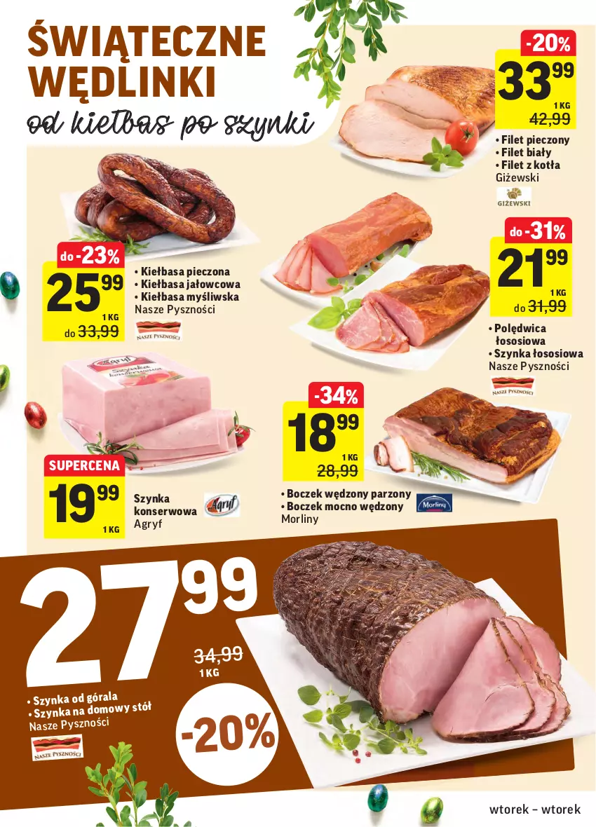 Gazetka promocyjna Intermarche - Wielkanoc - ważna 30.03 do 06.04.2021 - strona 16 - produkty: Boczek, Gry, Kiełbasa, Morliny, Piec, Polędwica, Ser, Sos, Stół, Szynka, Szynka konserwowa