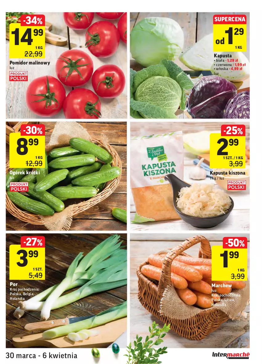 Gazetka promocyjna Intermarche - Wielkanoc - ważna 30.03 do 06.04.2021 - strona 21 - produkty: LG, Ogórek, Pomidor malinowy, Por