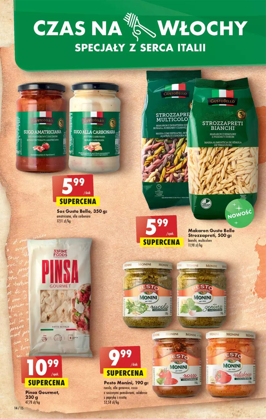 Gazetka promocyjna Biedronka - W tym tygodniu  PL - ważna 04.05 do 07.05.2022 - strona 14 - produkty: Amol, Bell, Fa, Makaron, Mola, Monini, Pesto, Rum, Ser, Sos, Wasa