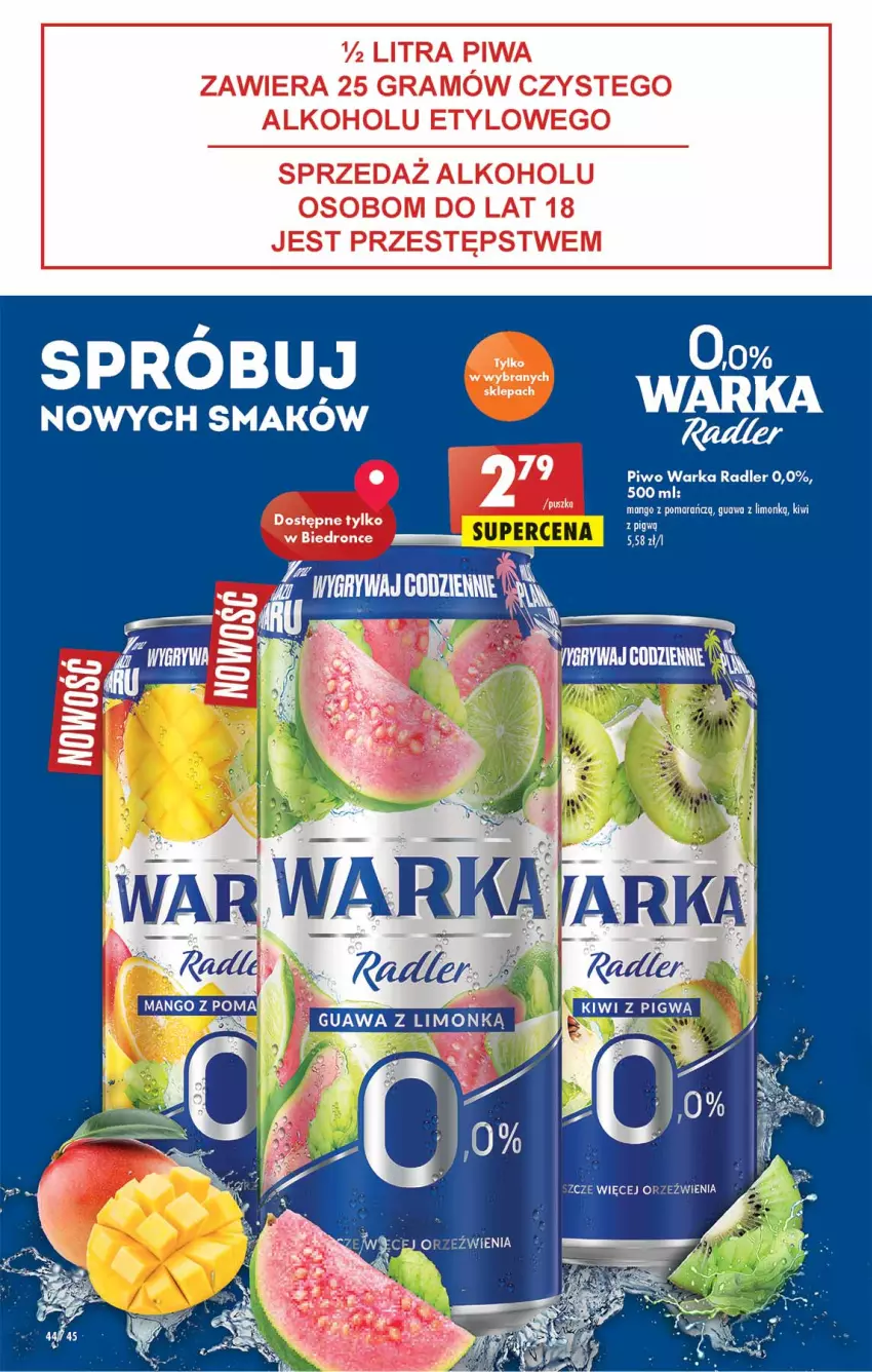 Gazetka promocyjna Biedronka - W tym tygodniu  PL - ważna 04.05 do 07.05.2022 - strona 44 - produkty: Gra, Kiwi, Mango, Piwa, Piwo, Radler, Warka