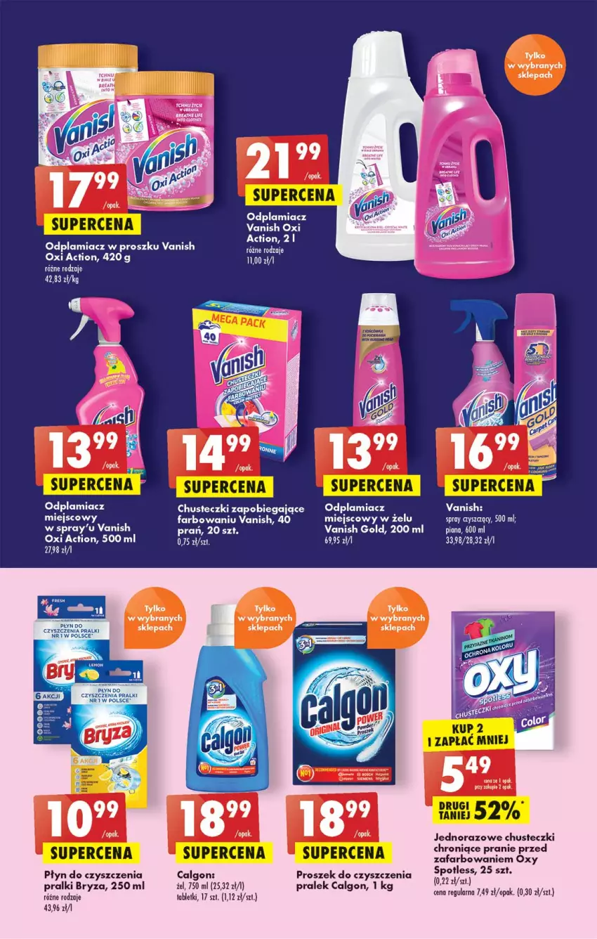 Gazetka promocyjna Biedronka - W tym tygodniu  PL - ważna 04.05 do 07.05.2022 - strona 53 - produkty: Bryza, Calgon, Chusteczki, Fa, LG, Odplamiacz, Pralki, Tablet, Vanish, Vanish Gold