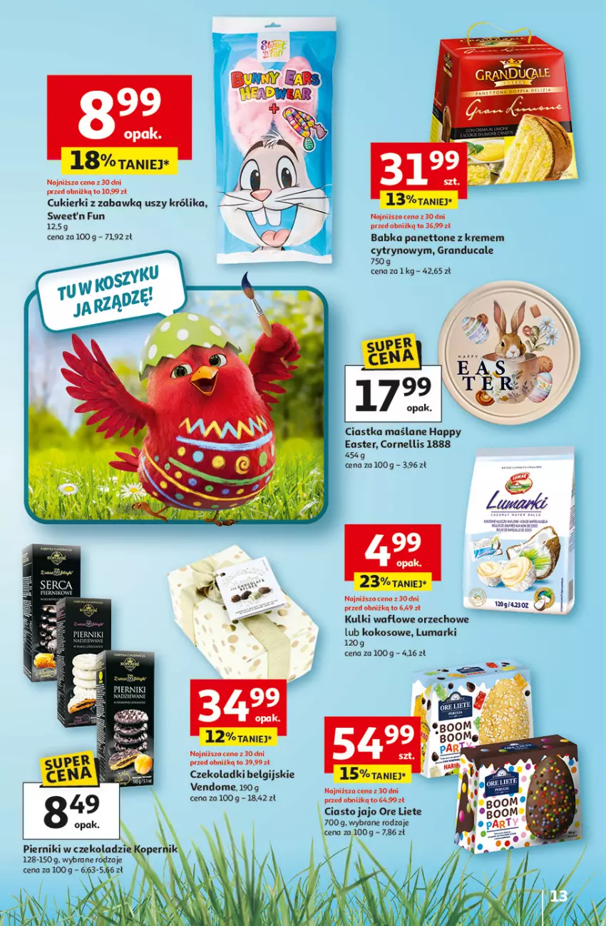 Gazetka promocyjna Auchan - Gazetka 30 Lat Hipermarket Auchan - ważna 19.03 do 25.03.2026 - strona 13 - produkty: Babka, Ciastka, Cukier, Cukierki, Gra, Kokos, Królik, LG, Piernik, Pierniki w czekoladzie