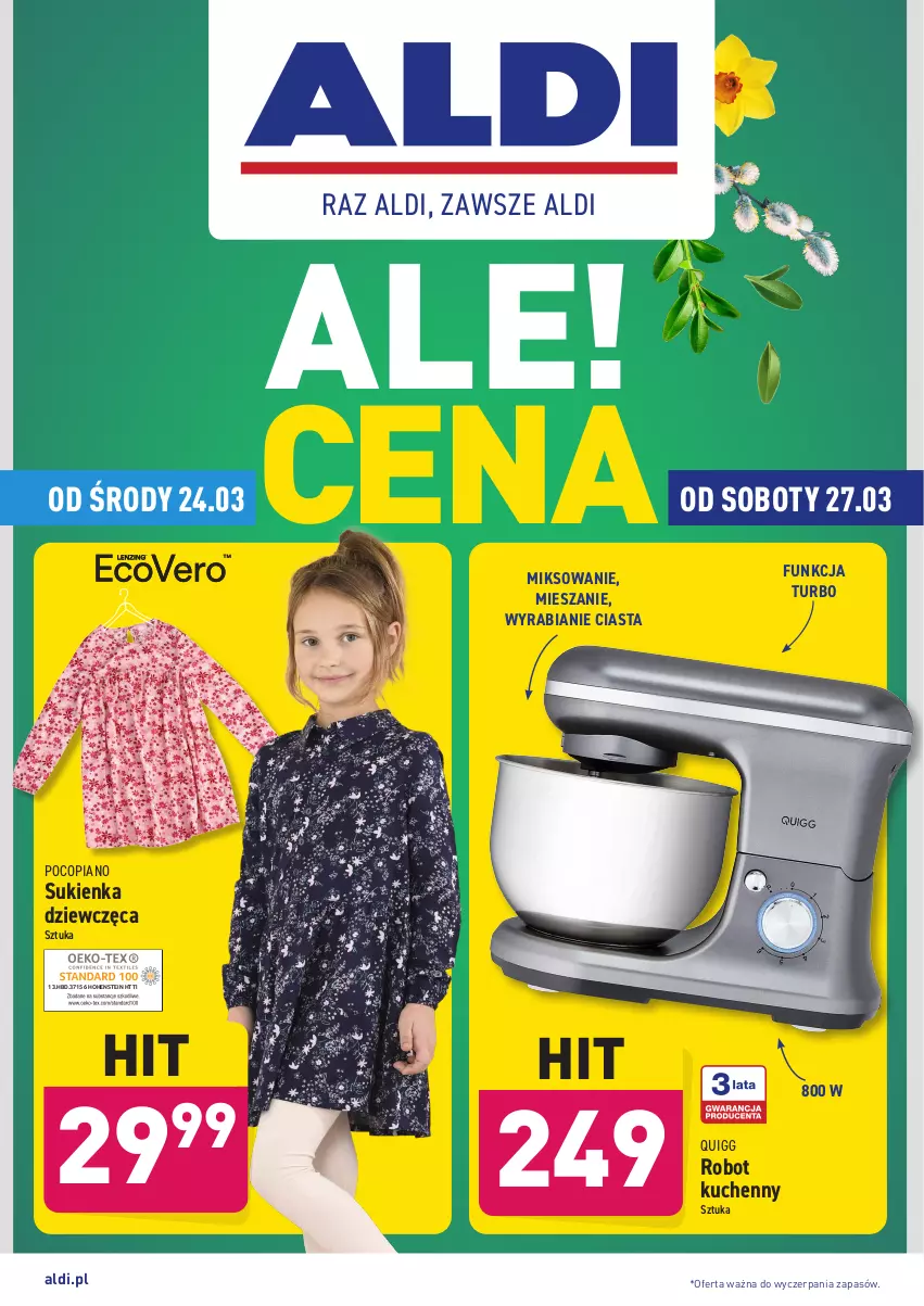 Gazetka promocyjna Aldi - Od Środy i Soboty - ważna 24.03 do 27.03.2021 - strona 1 - produkty: Pocopiano, Robot, Sukienka