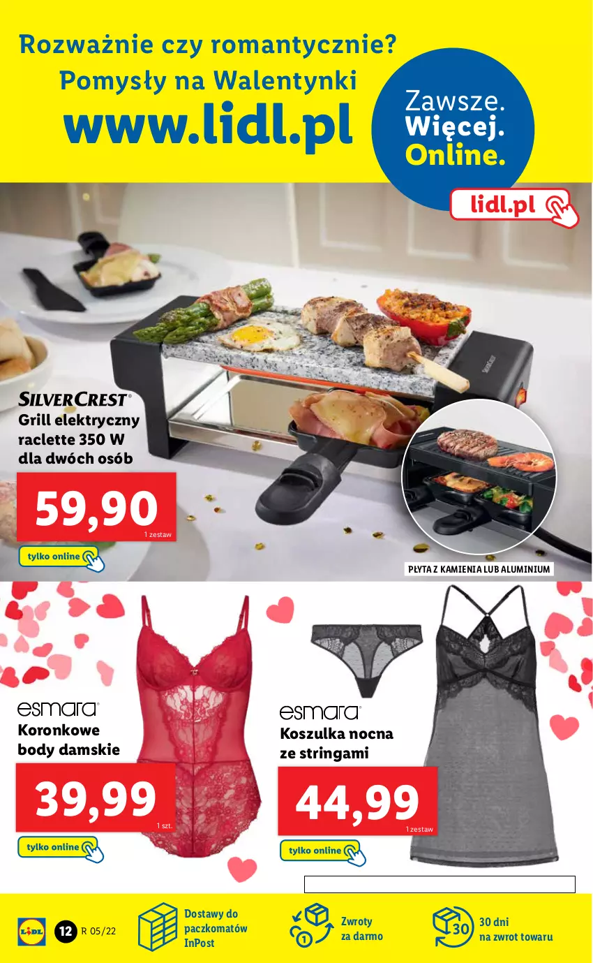 Gazetka promocyjna Lidl - GAZETKA - ważna 31.01 do 05.02.2022 - strona 12 - produkty: Body, Grill, Kosz, Koszulka, Płyta