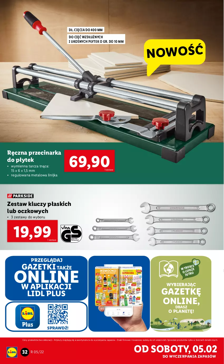 Gazetka promocyjna Lidl - GAZETKA - ważna 31.01 do 05.02.2022 - strona 36 - produkty: Przecinarka, Tarcza tnąca, Zestaw kluczy