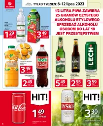 Gazetka promocyjna Selgros - Jeszcze więcej super promocji! - Gazetka - ważna od 12.07 do 12.07.2023 - strona 8 - produkty: Piwa, Piwo, Sok pomarańczowy, Sok, Mus, Gra, Coca-Cola, Tyskie, Napoje, Pilsner Urquell, Sok jabłkowy, Muszynianka, Tymbark, Wosana, Woda, Karmi, Maxer, Napój, Lech Premium